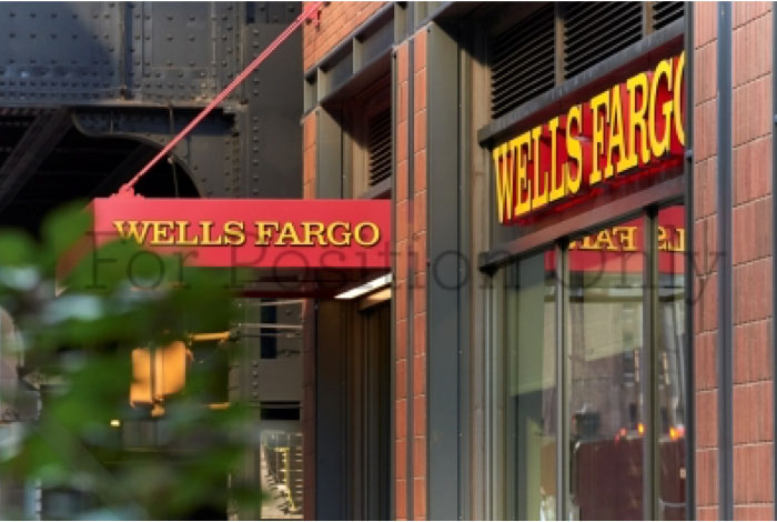 Exterior shot of a Wells Fargo